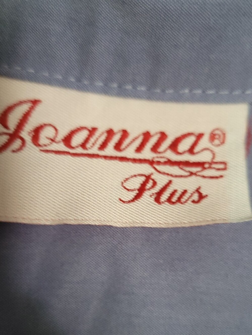 Joanna Plus Light Blue Blouse with Tailoring Accent And 3/4 Sleeves - Picture 2 of 5